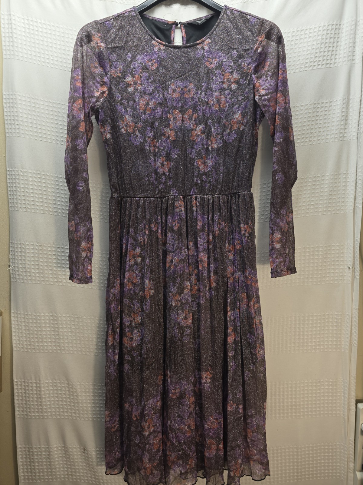 Simply Vera Wang Dress Womens Size Medium Long Sheer Sleeve Layered