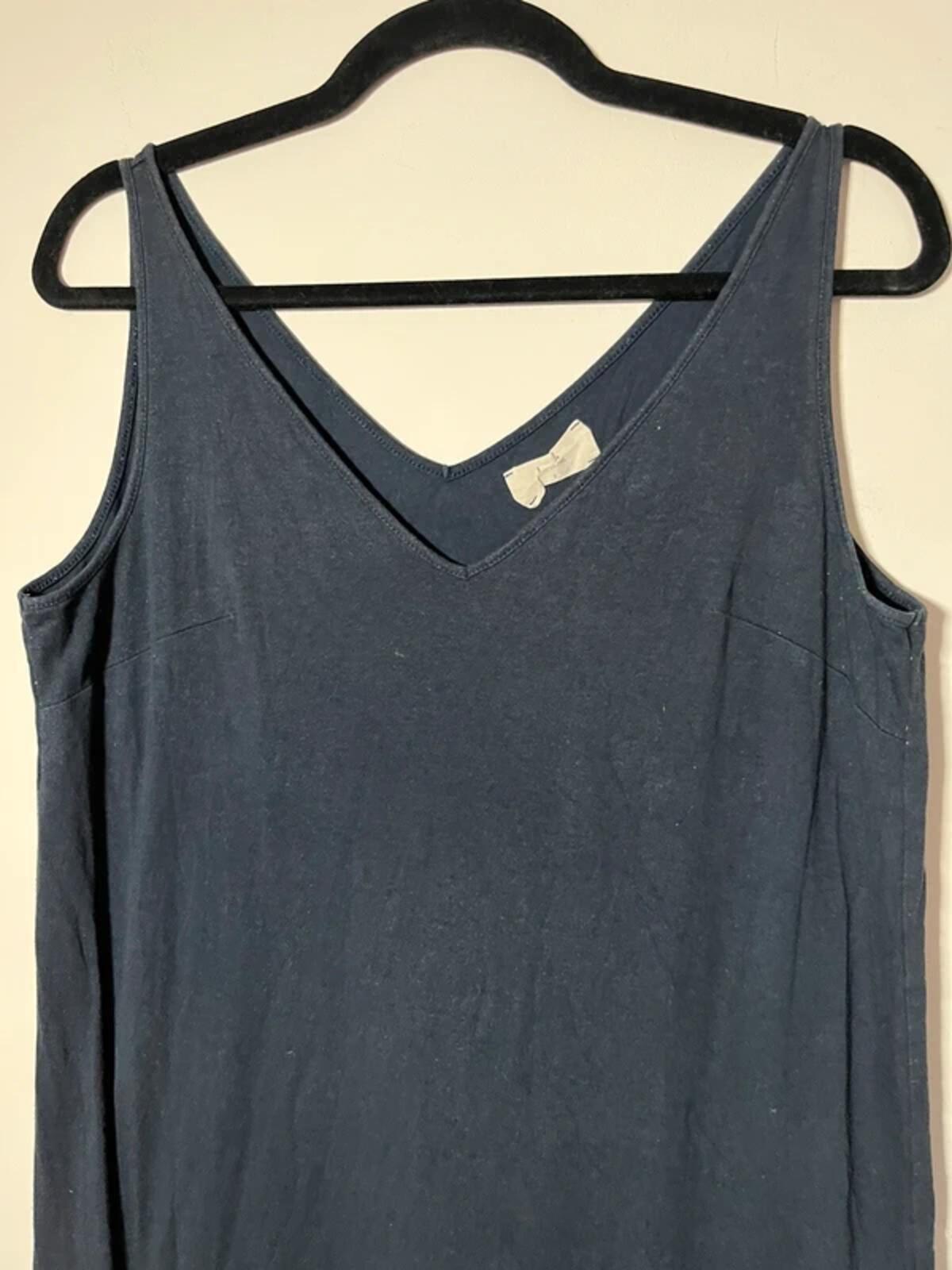 Hush Navy Cotton Modal V-Neck Maxi Dress – Size S, UK 8