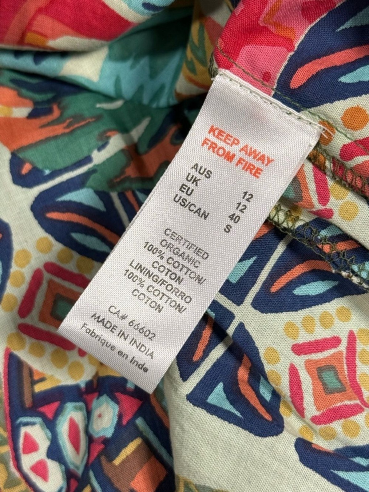 Orientique Naturally Australian Reversible Dress Small Tropical Cotton Vacation