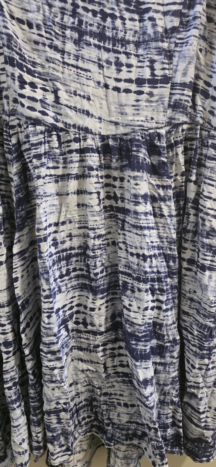 Torrid Mini Challis High-Low Skater Dress Blue Tie Dye With Pockets Size 3X #A85