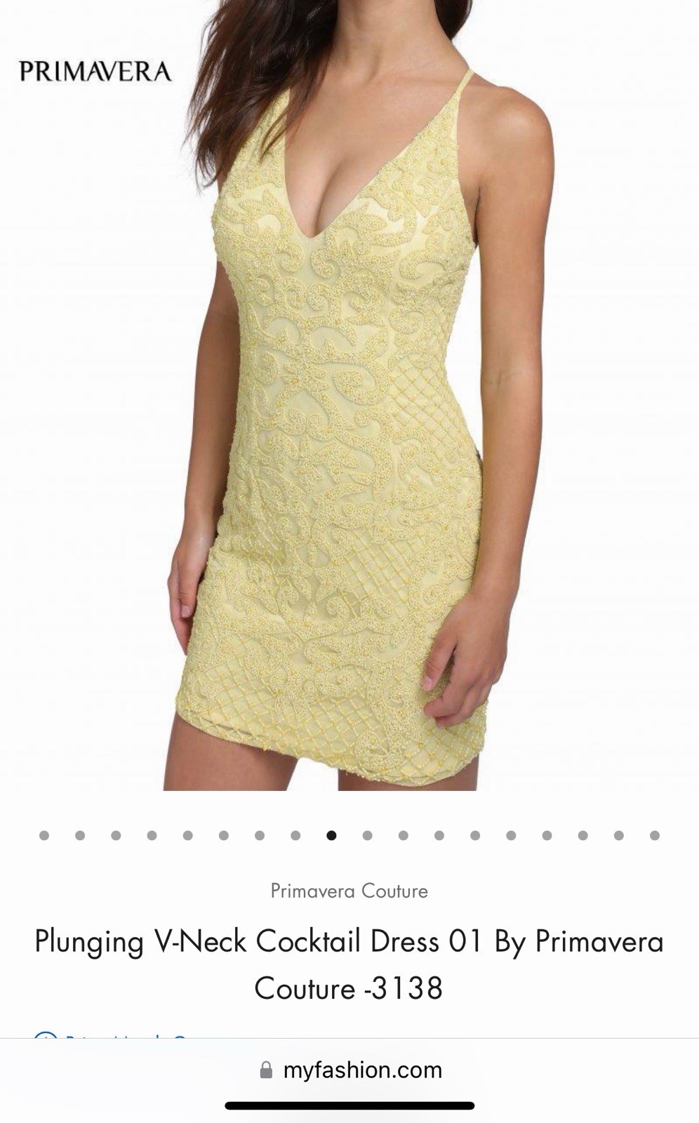 Primavera Couture Short Homecoming Dress 3138 Yellow Size 2 Altered To Size 0