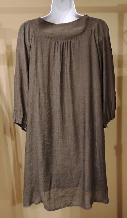 NWT Indigo Rose Green Solid Lined Lace Trim 3/4 Sleeves Dress Size: L