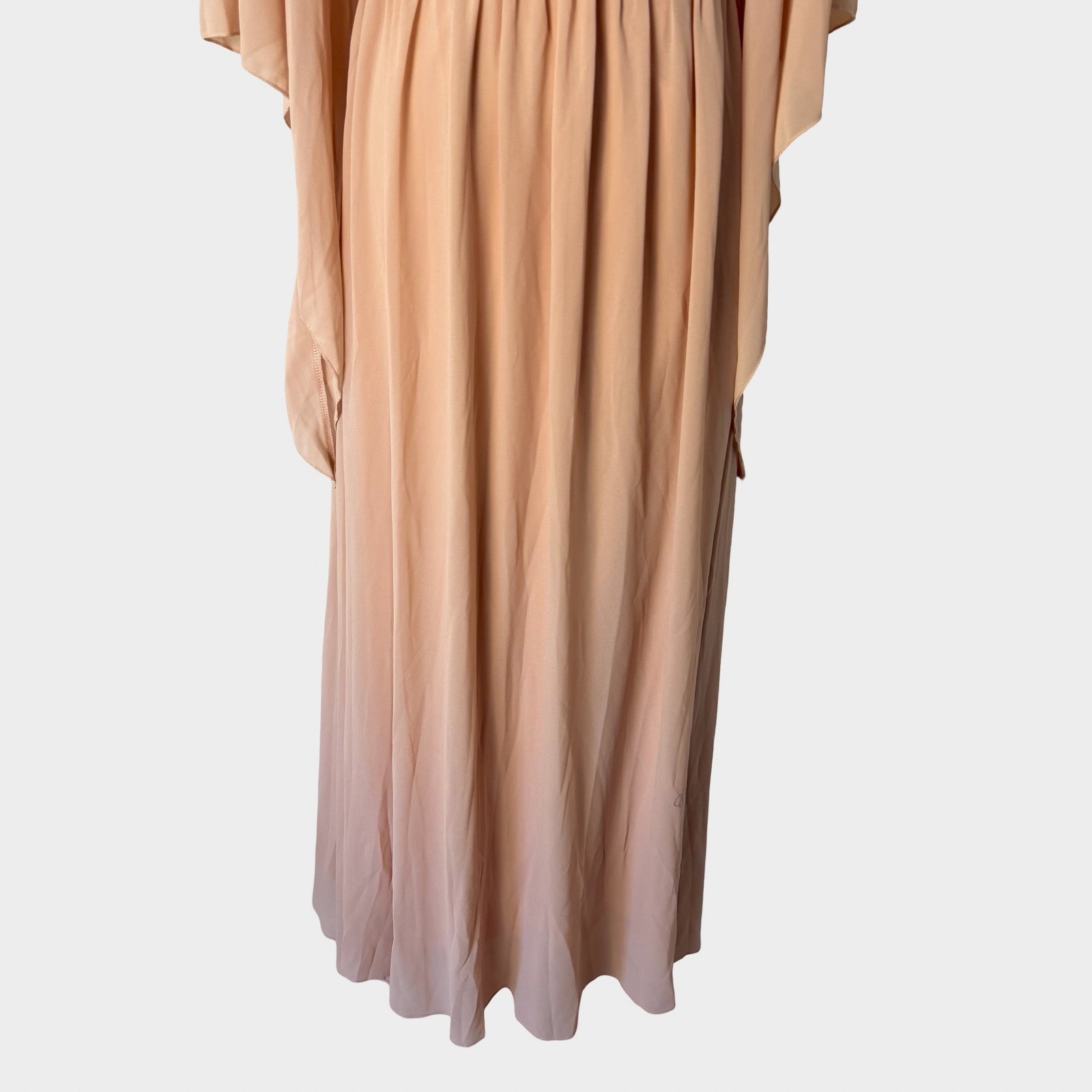 Miusol Champagne Pink Lace Sequin Maxi Dress Angel Sleeve Medium Fairycore