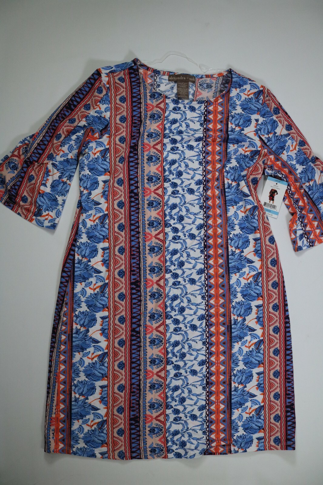 Women’s Alexandra + Oak Multicolor 1/2 Sleeve Dress Large NEW! NWT