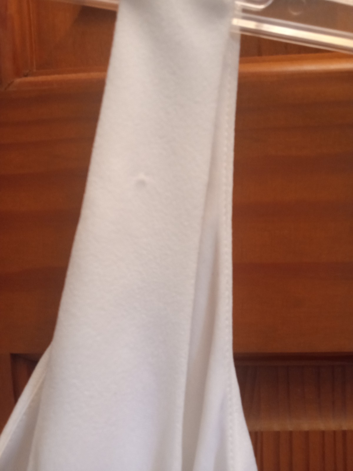 Crystal Doll Juniors’ One-Shoulder Long Gown, Ivory, Size 3, MSRP $79, Cut Out