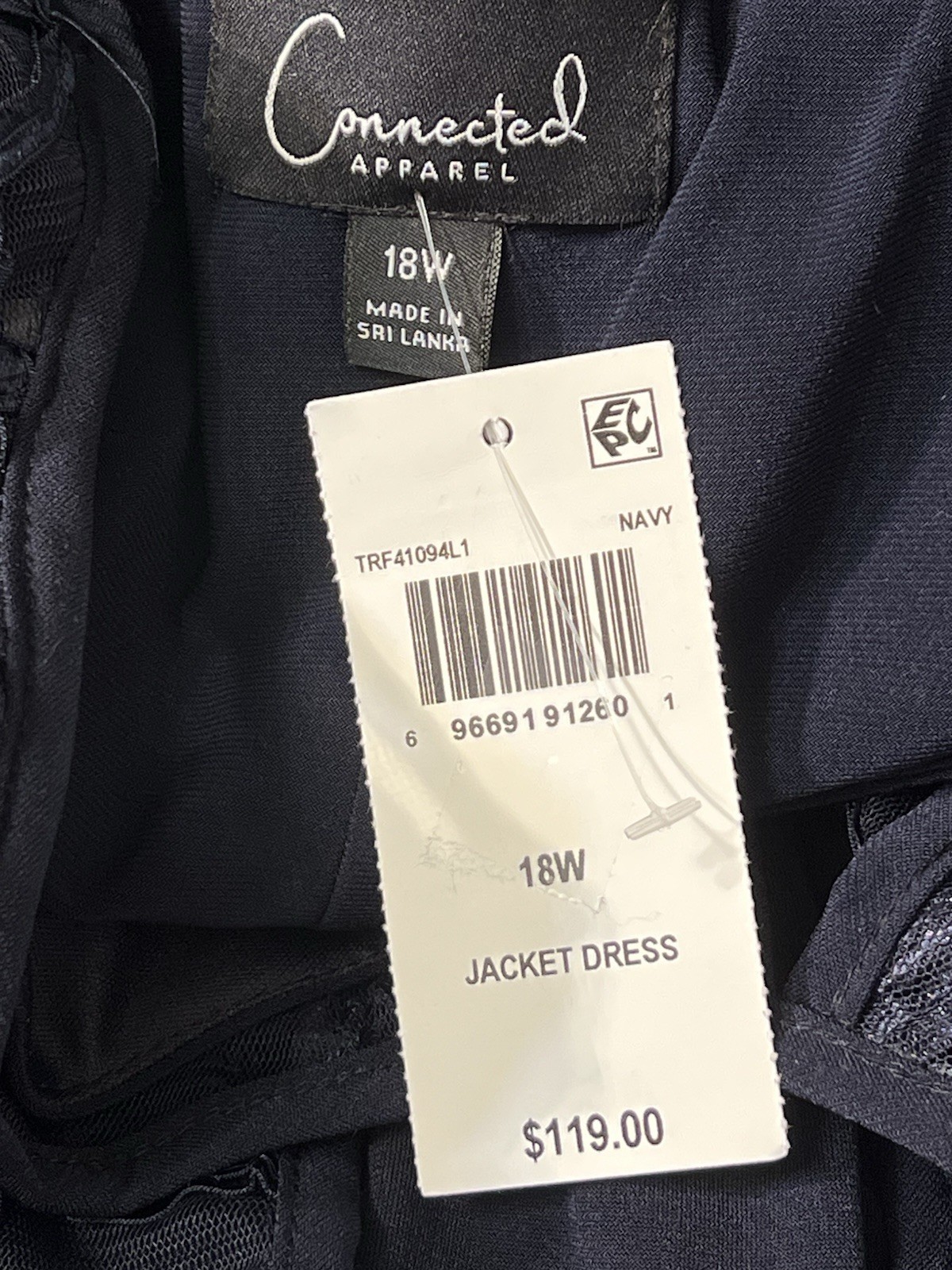 Connected Apparel Women Jacket Dress Size 18W Made In Sri Lanka