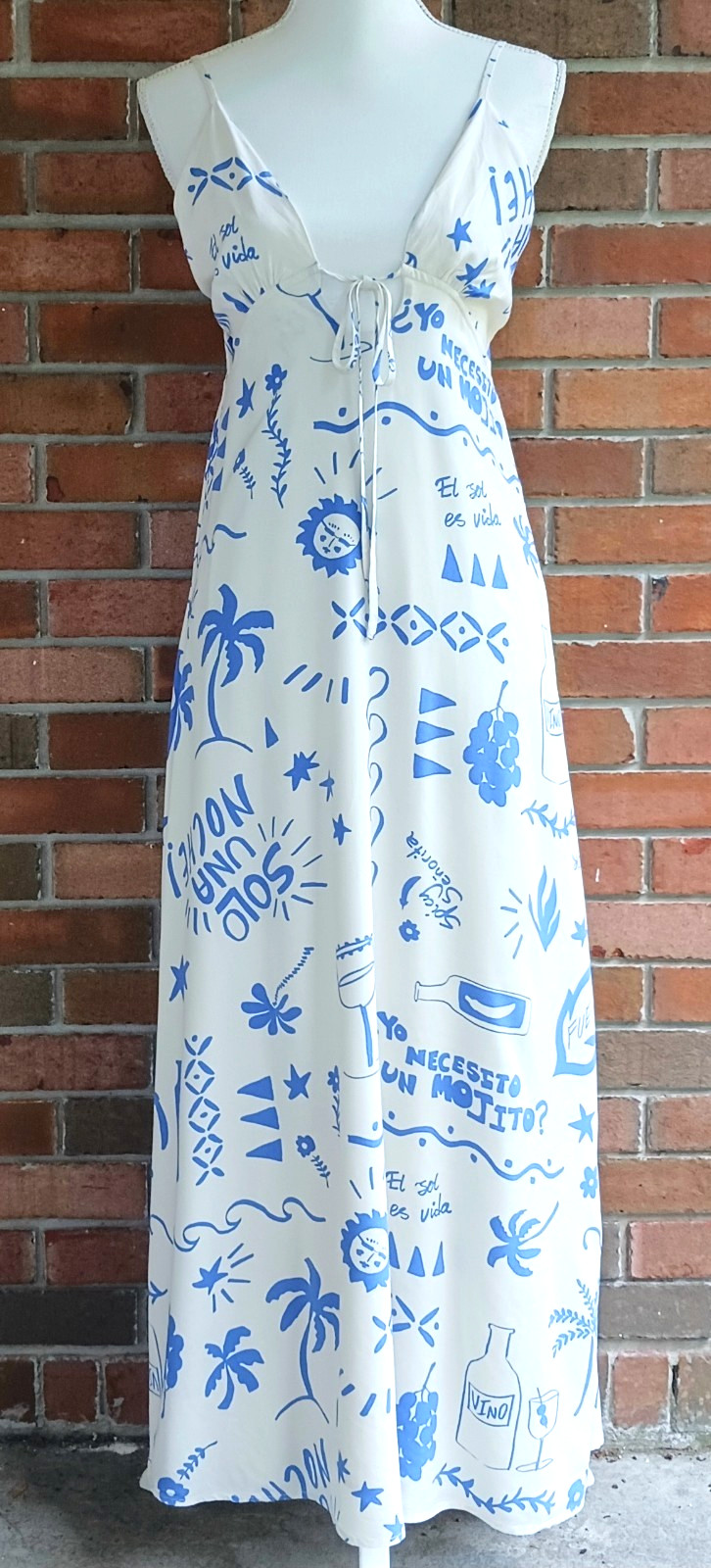 Paper Heart Australia Maxi Sundress Halter Neckline Sun Beach Cocktails Sz M