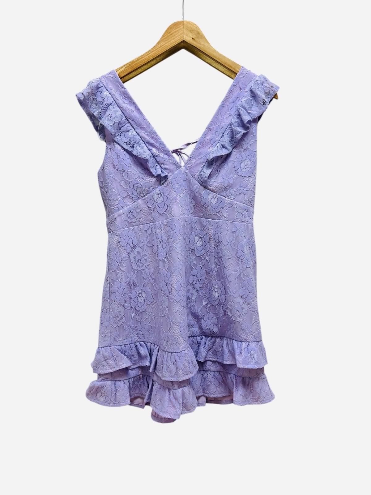 Petal and Pup Katrina Dress 10 Lilac Lace Front Mini NWT Zip Back Wedding Guest