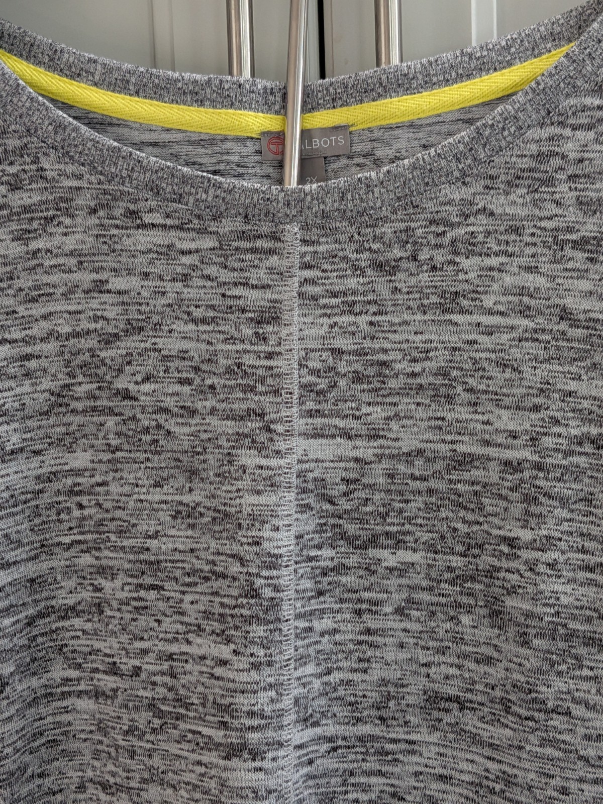 T By Talbots 2X Plus Size Gray Space Dye A-Line. Activewear Athleisure Dress