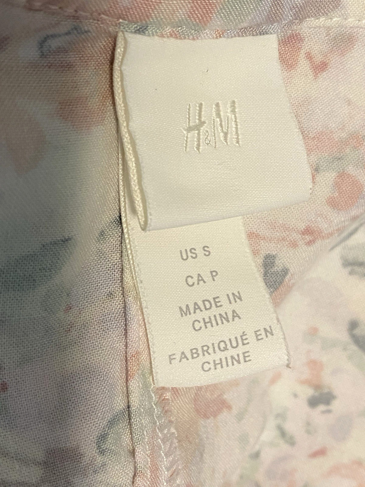 H&M PASTEL FLORAL BUTTON DOWN DAYDRESS ~ HUGE SWEEP SKIRT SZ S