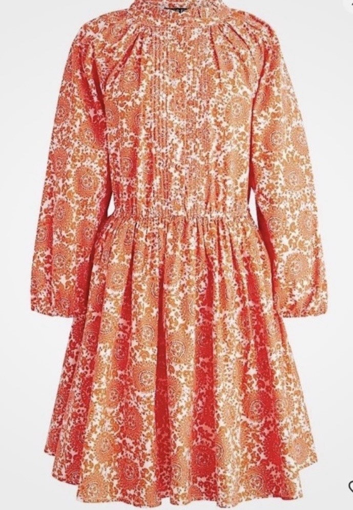 J. Crew Ruffle Collar Mini Dress Sz Large Poplin Floral Bouquet Pockets. NWOT