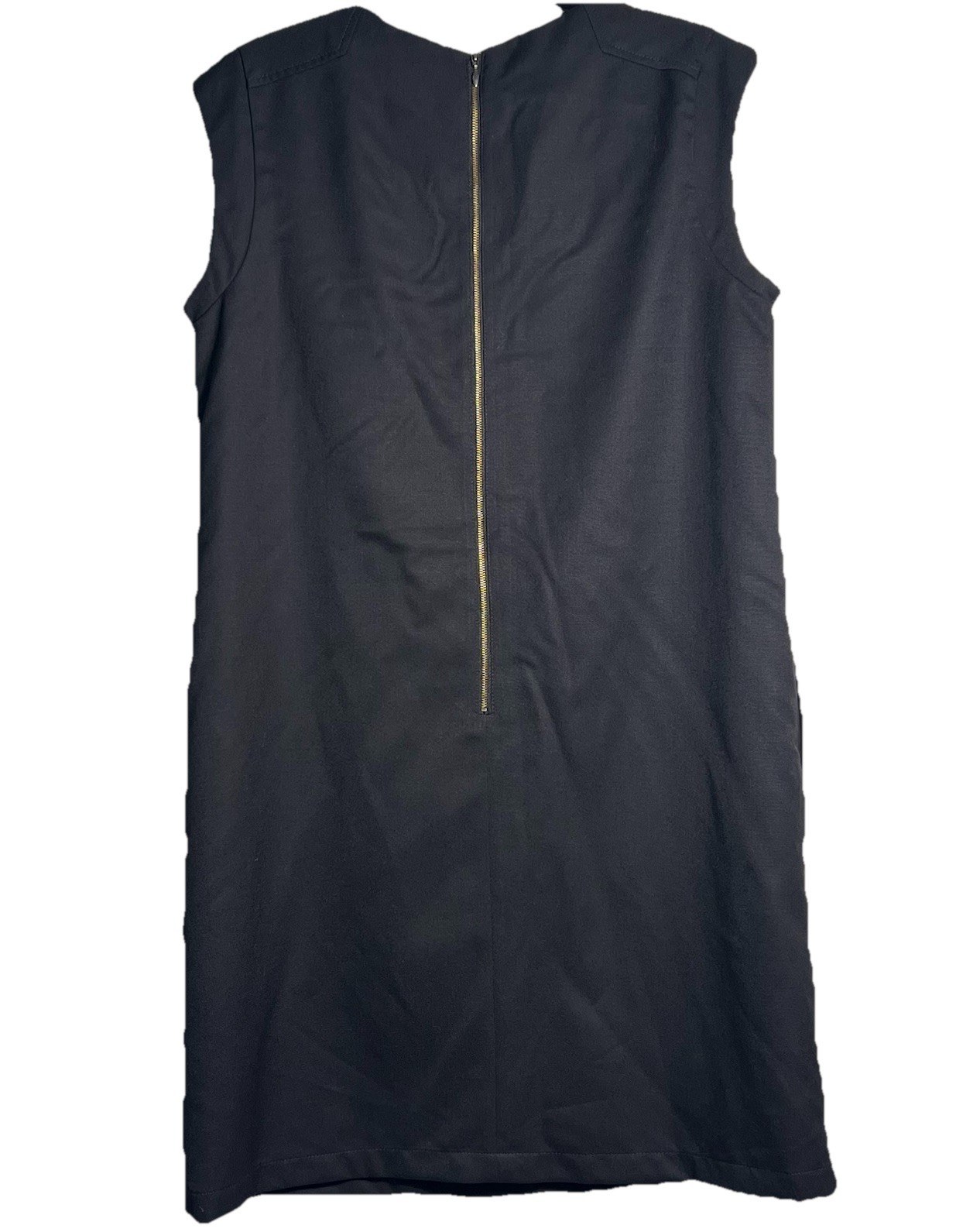 Pendleton Sz 14 Black Sleeveless Sheath Dress Lined NWT Slash Pockets