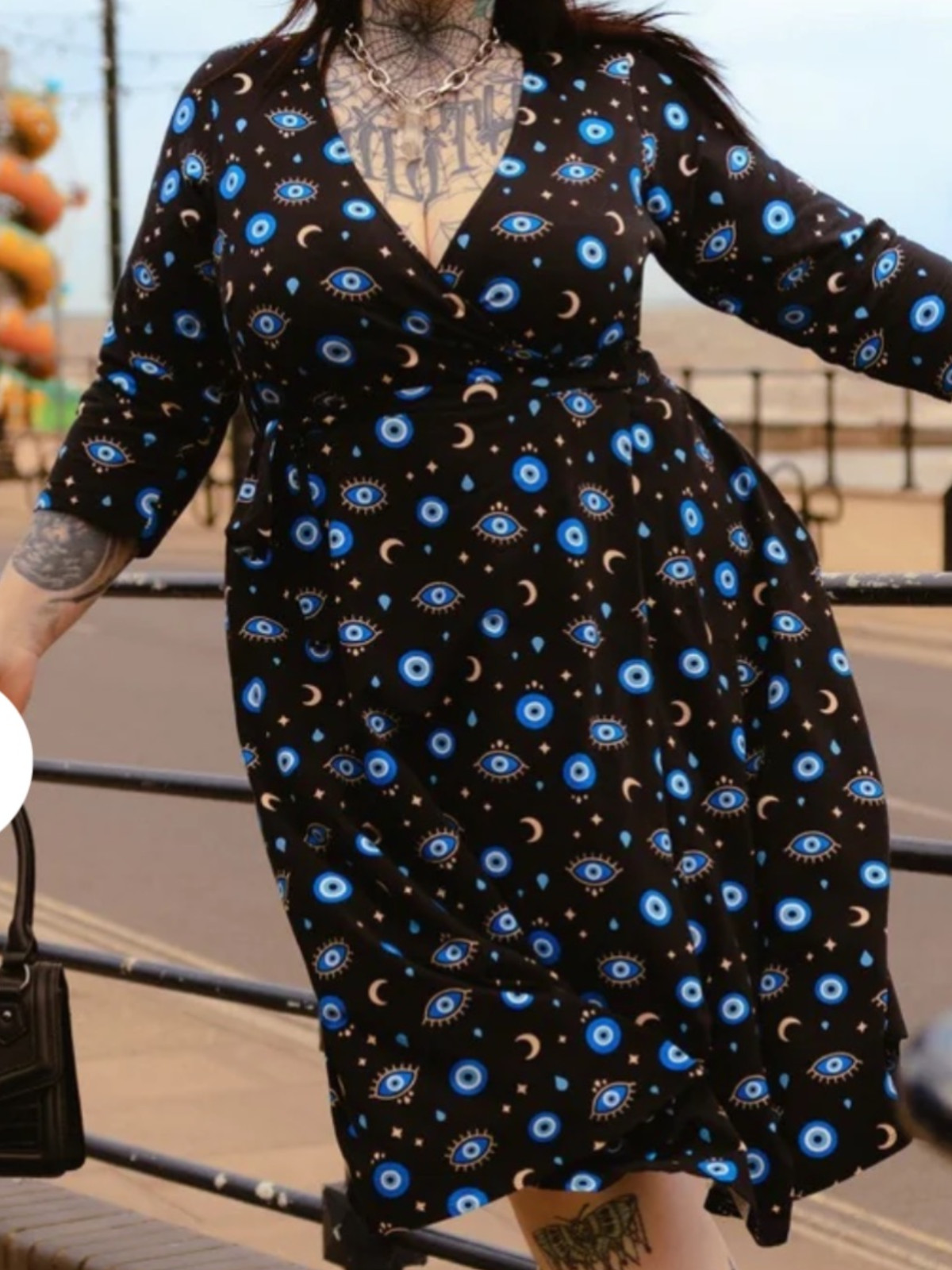 New Snag Goth Summer Edition Malocchio True Wrap Dress size G (24/26)