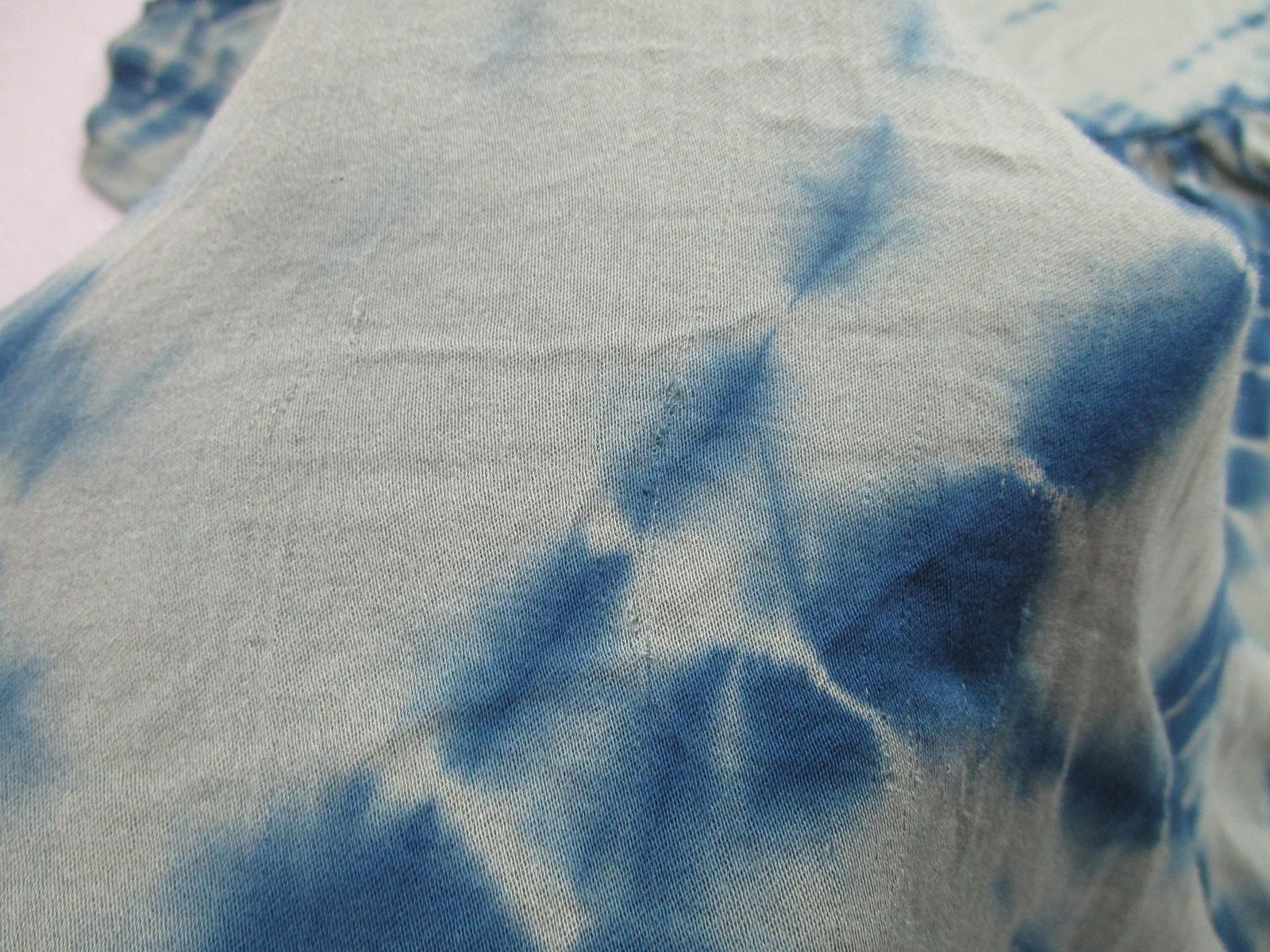 Dolan Left Coast Collection Dress Womens Large Green Blue Tie Dye Long Sleeve