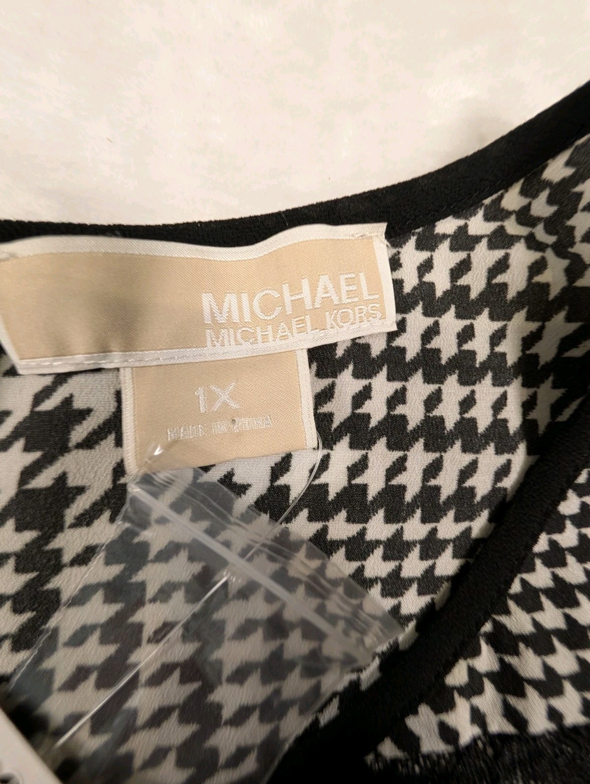 Michael Kors size 1X dress women maxi long sheer paisley keyhole button lace