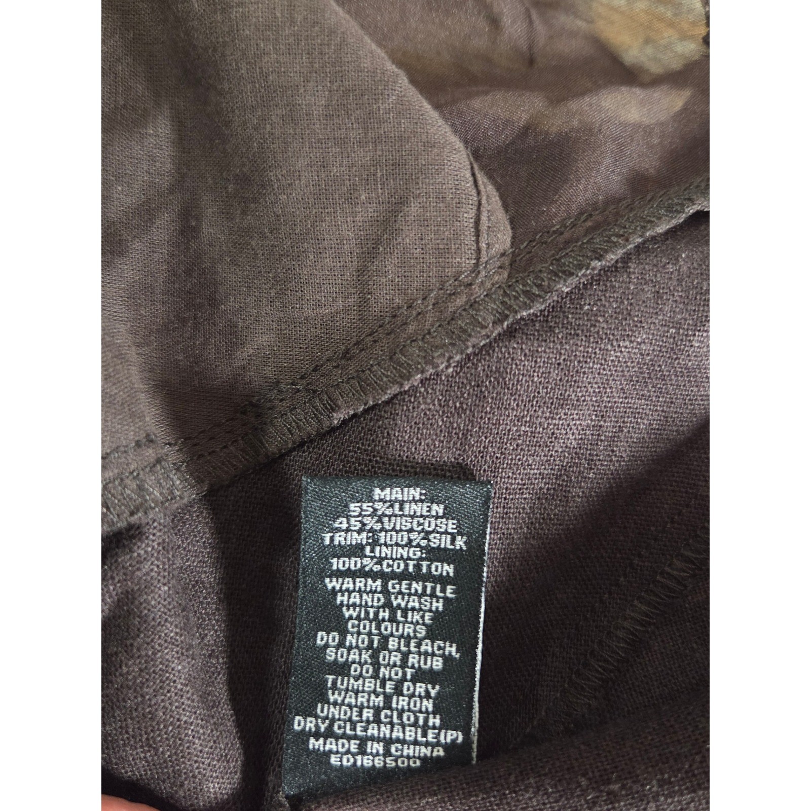 Estelle New York Brown Linen Silk Blend Asymmetrical Shift Dress Womens 1X NWT