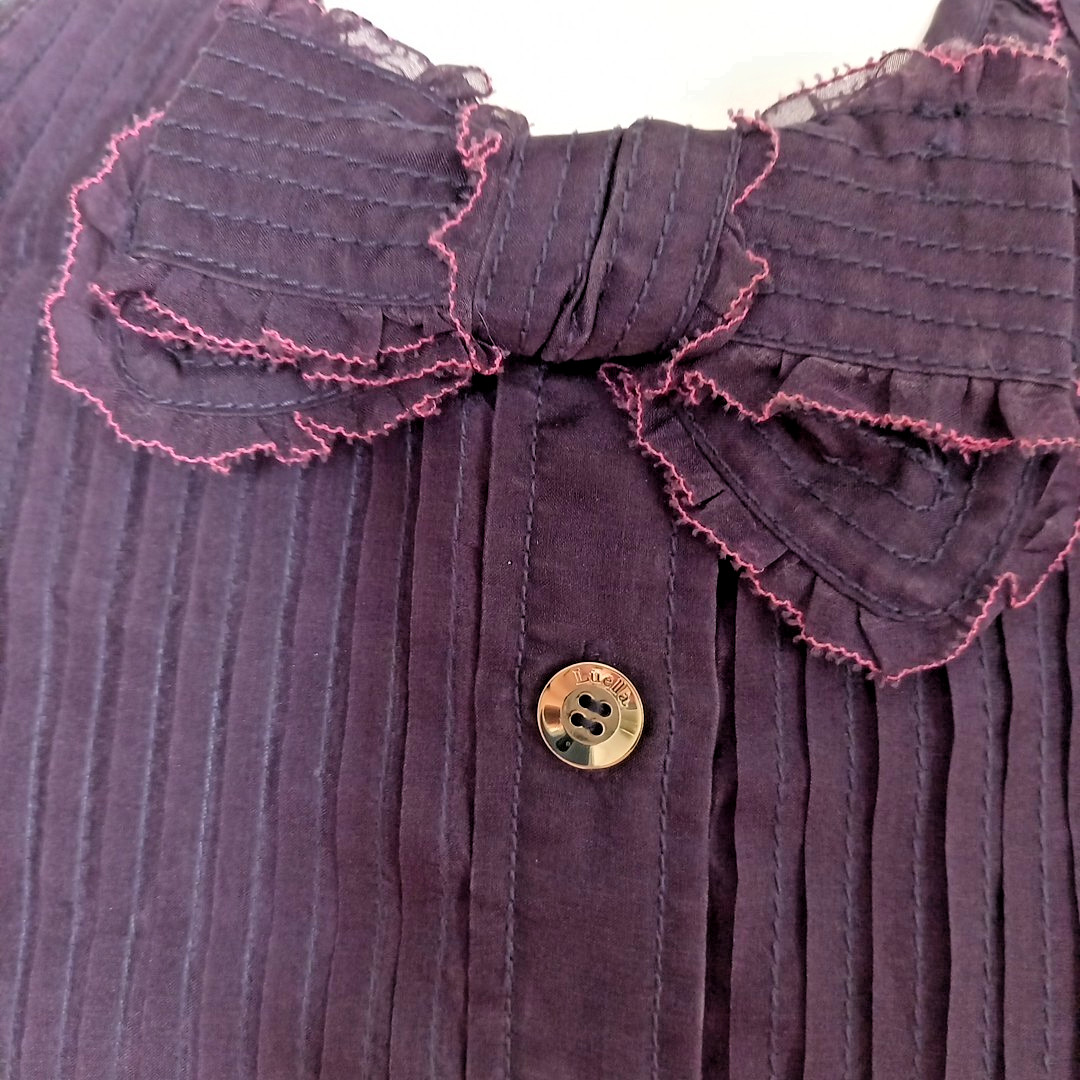 Luella Bartley Mauve Silk Ruffle Dress UK 10 Indie Romantic Y2K
