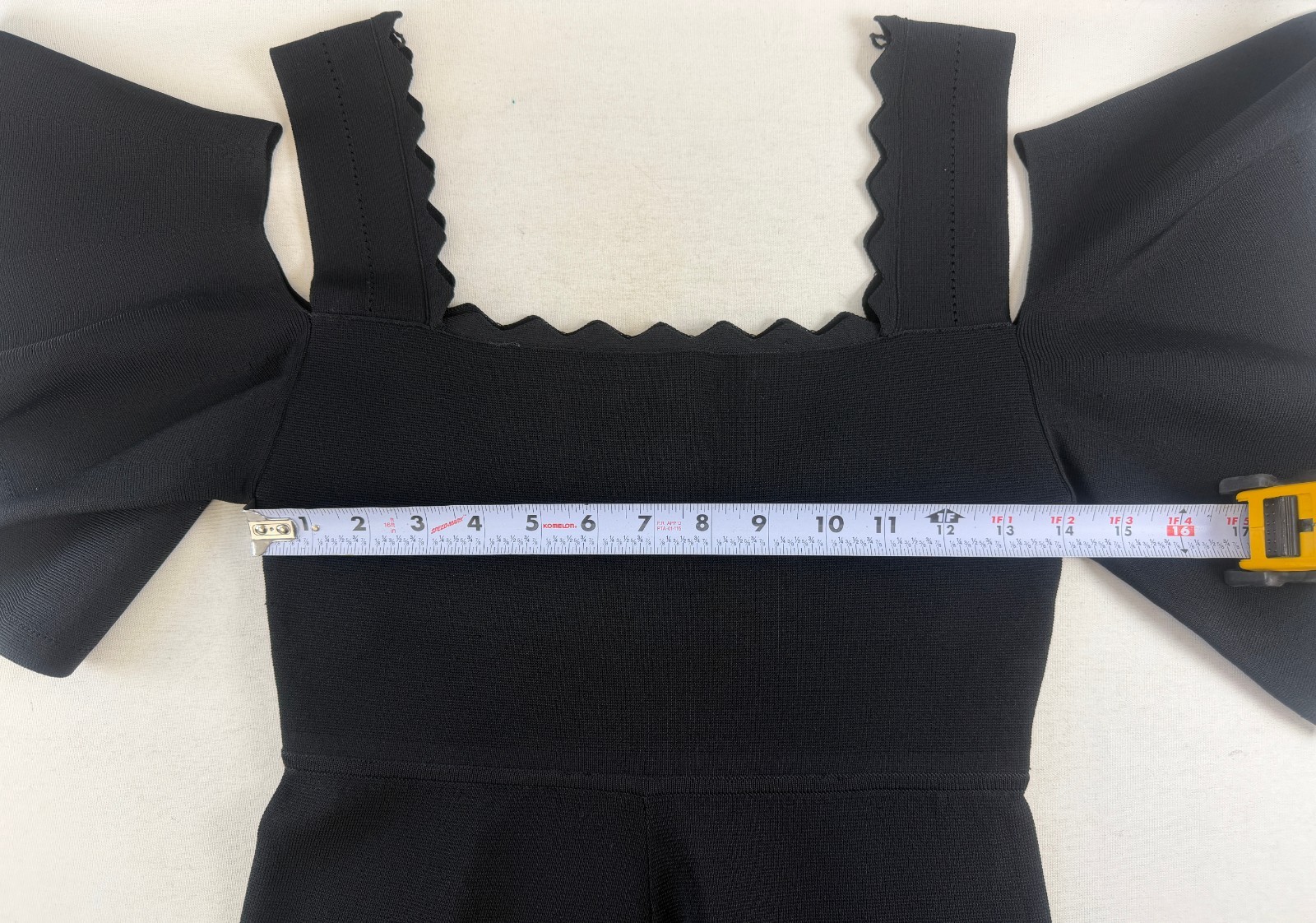 NWOT APIECE APART Lira Off The Shoulder Midi Dress Small Black Stretchy Knit