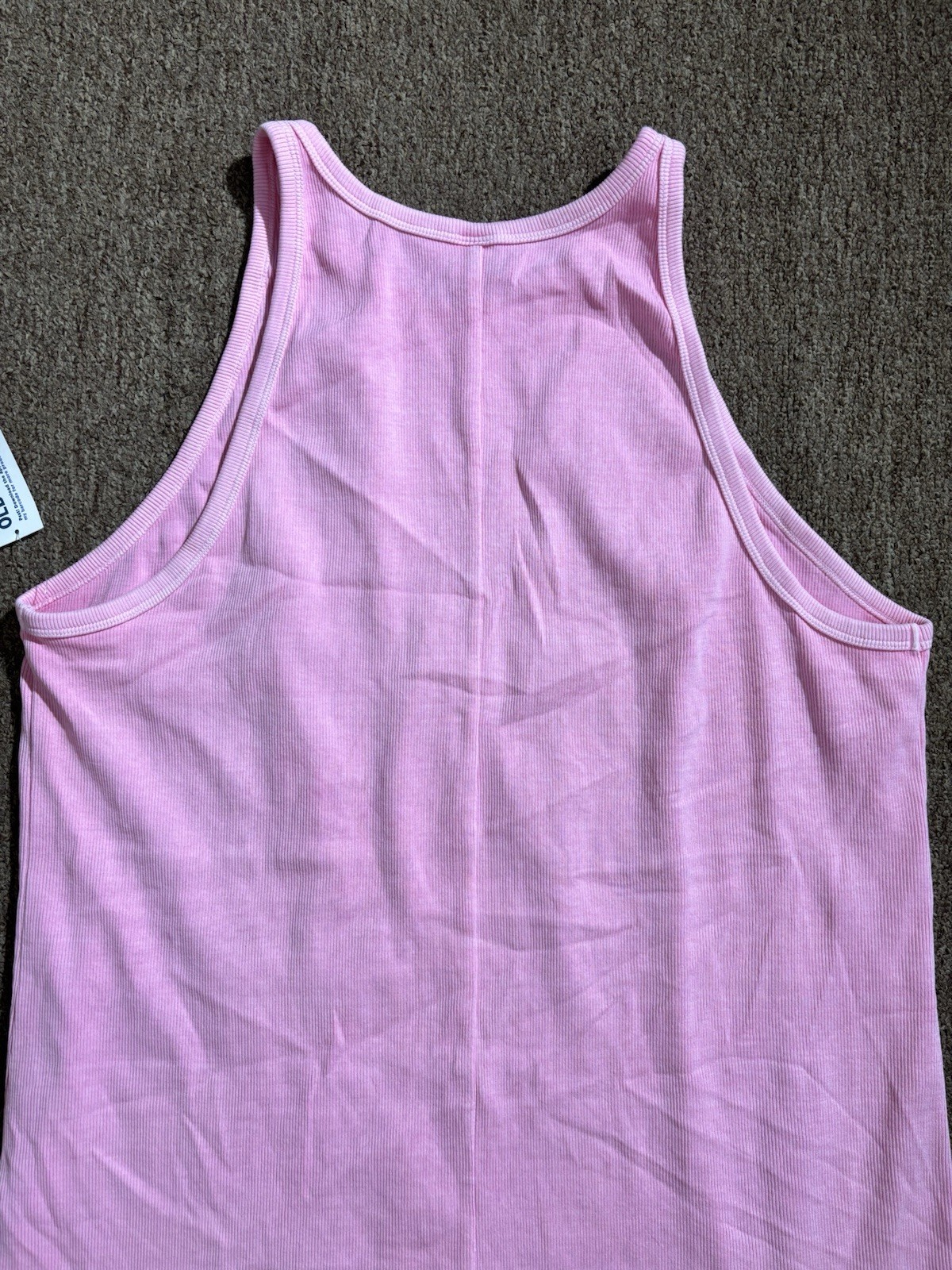 31A NWT Old Navy Womens 2X Sleeveless High-Neck Knit T-Shirt Dress| Anemone Pink
