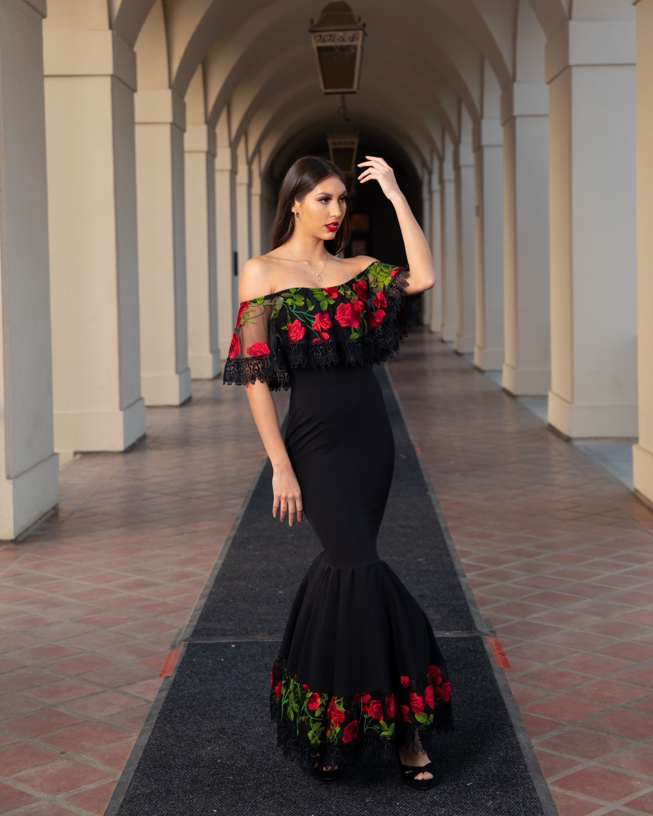 Adrianna Papell 191906600 Women’s Black Long Dress