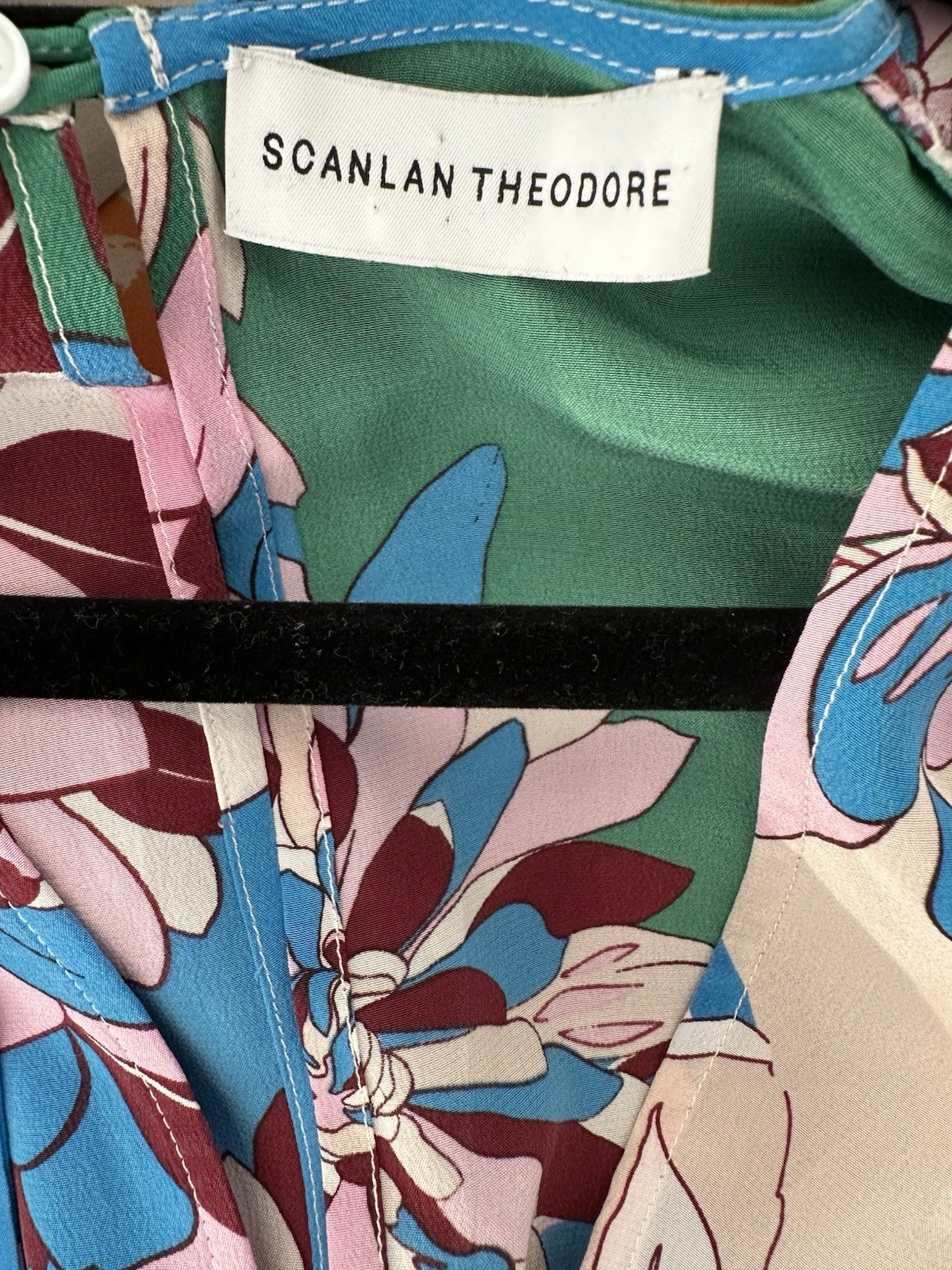 Scanlan Theodore Floral dragon print Maxi dress size 8 Belted Long Sleeve