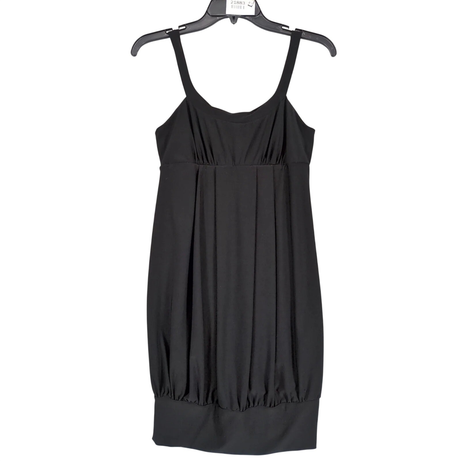 Windsor Black Bubble Mini Babydoll Dress Sz M Empire Waist Stretch Made USA Y2K