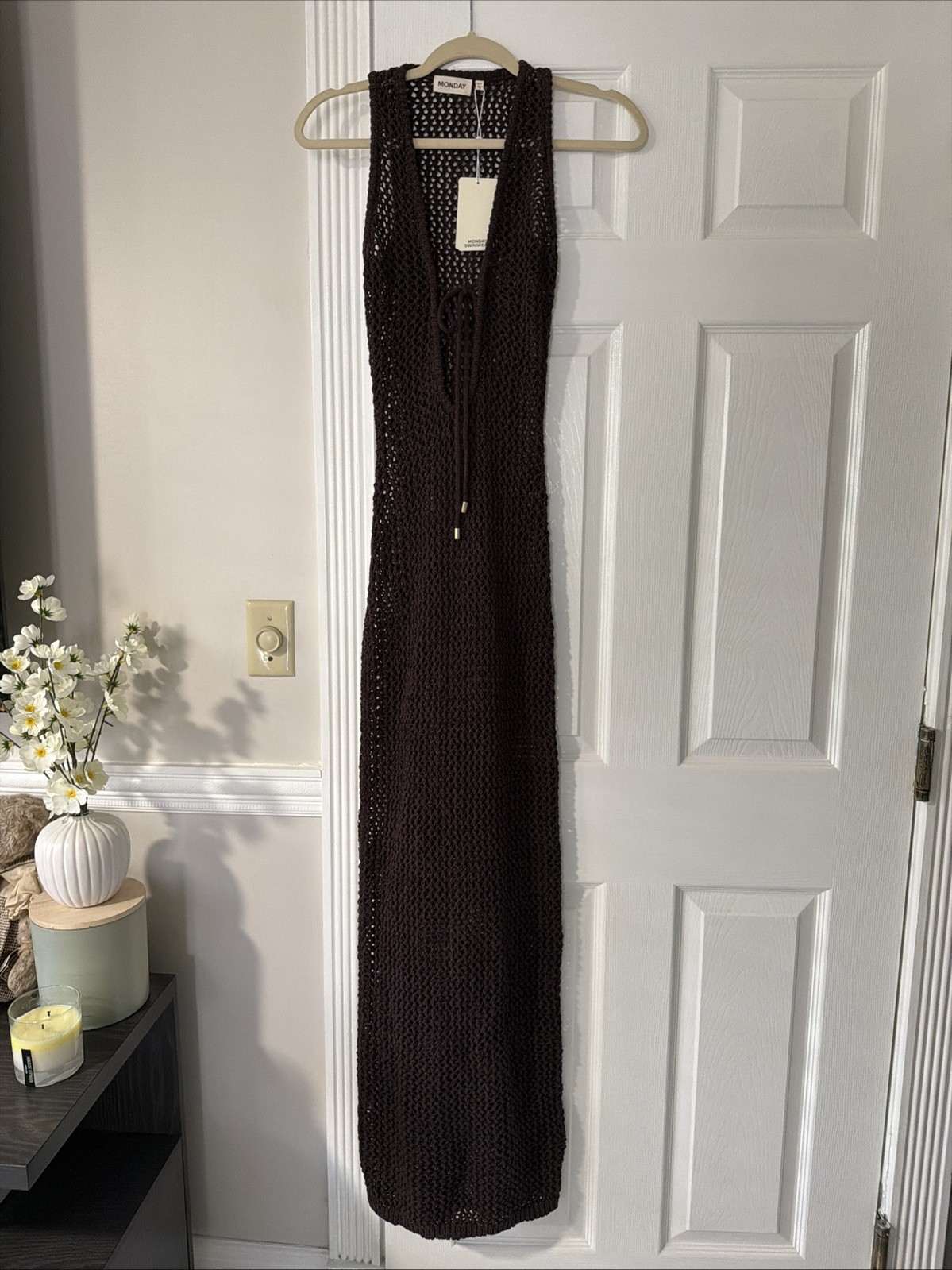 Monday Swimwear MONTE CARLO TIE DRESS – ESPRESSO PETIT CROCHET Espresso Petite
