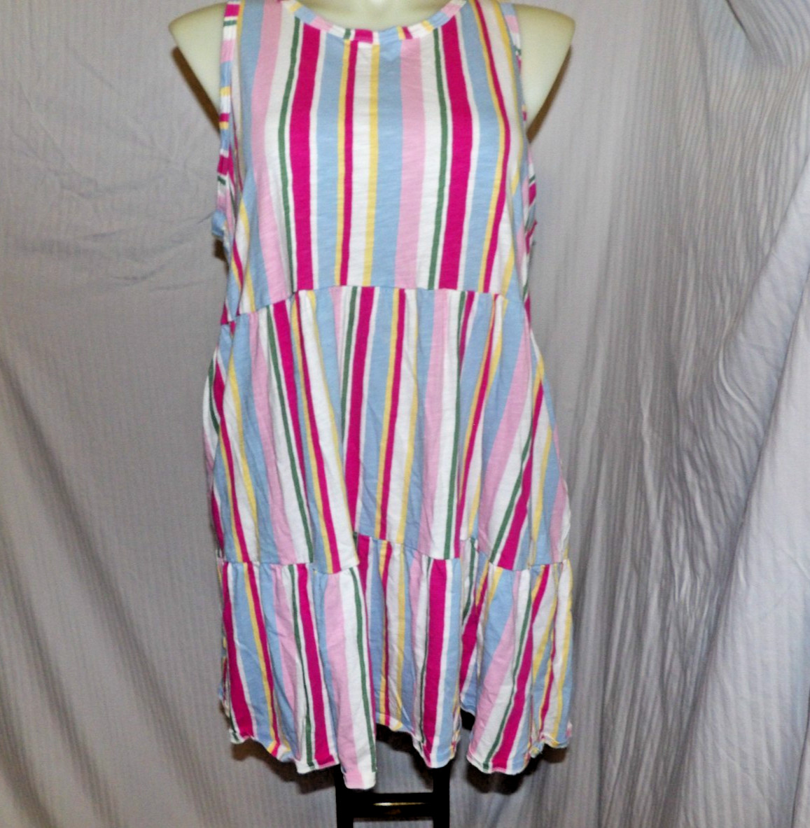 GAP Women’s Multi Color Stripe Sleeveless Pockets Dress Size XXL