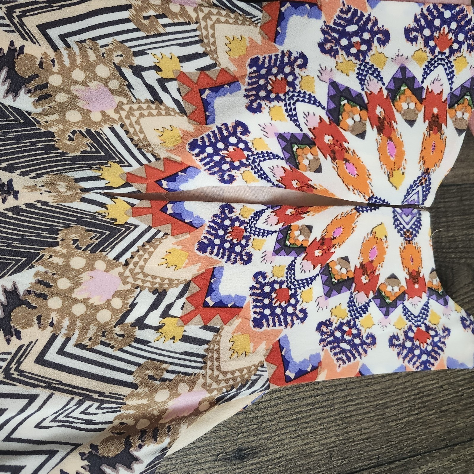 HD In Paris Anthropologie Boho Maxi Dress Geometric Tribal Print Size 2