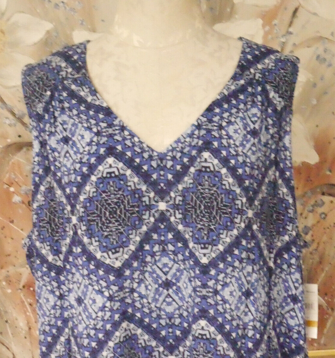 NWT ELEGANT STUDIO WORKS SZ 3X BLUE GRETCHEN DRESS
