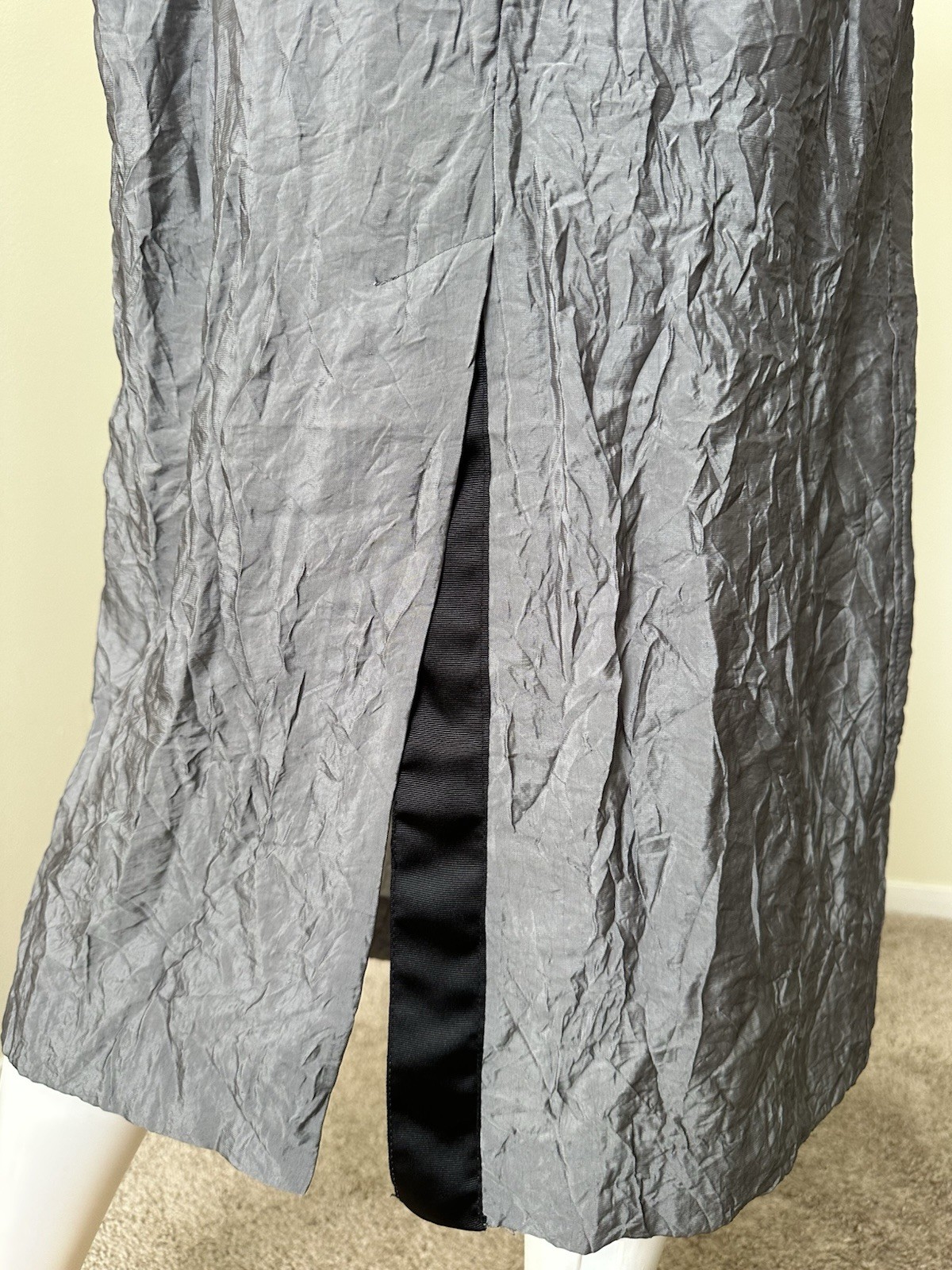Zara : Ruched Midi Slip Dress Viscose Polyamide Strappy Sleeves Backless Lined