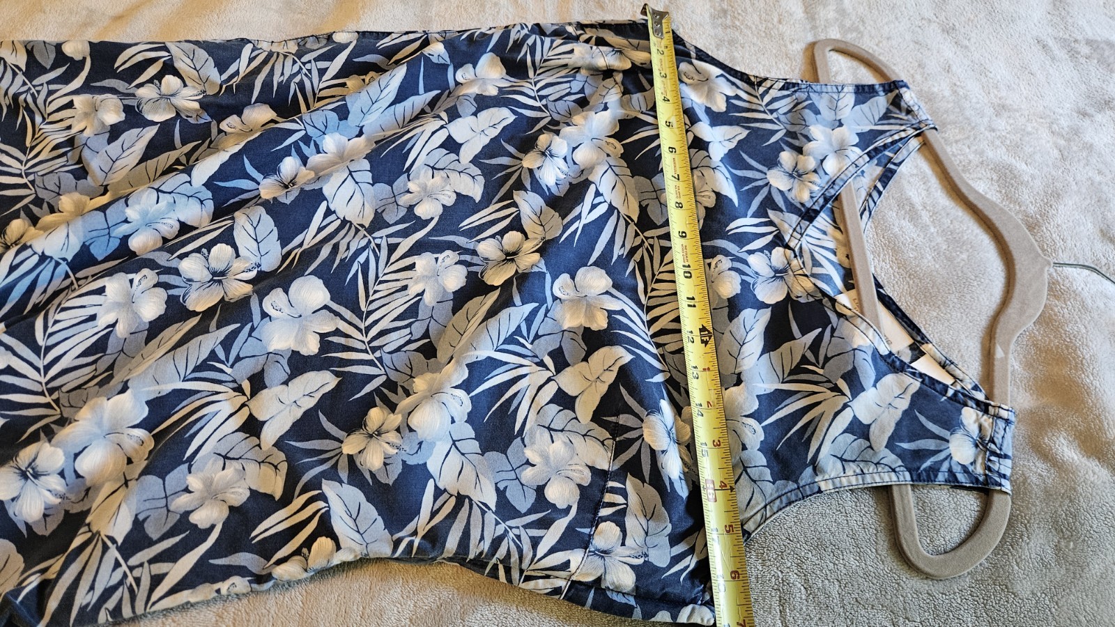 Liz Claiborne Navy Tropical Sleeveless Silky Dress 10