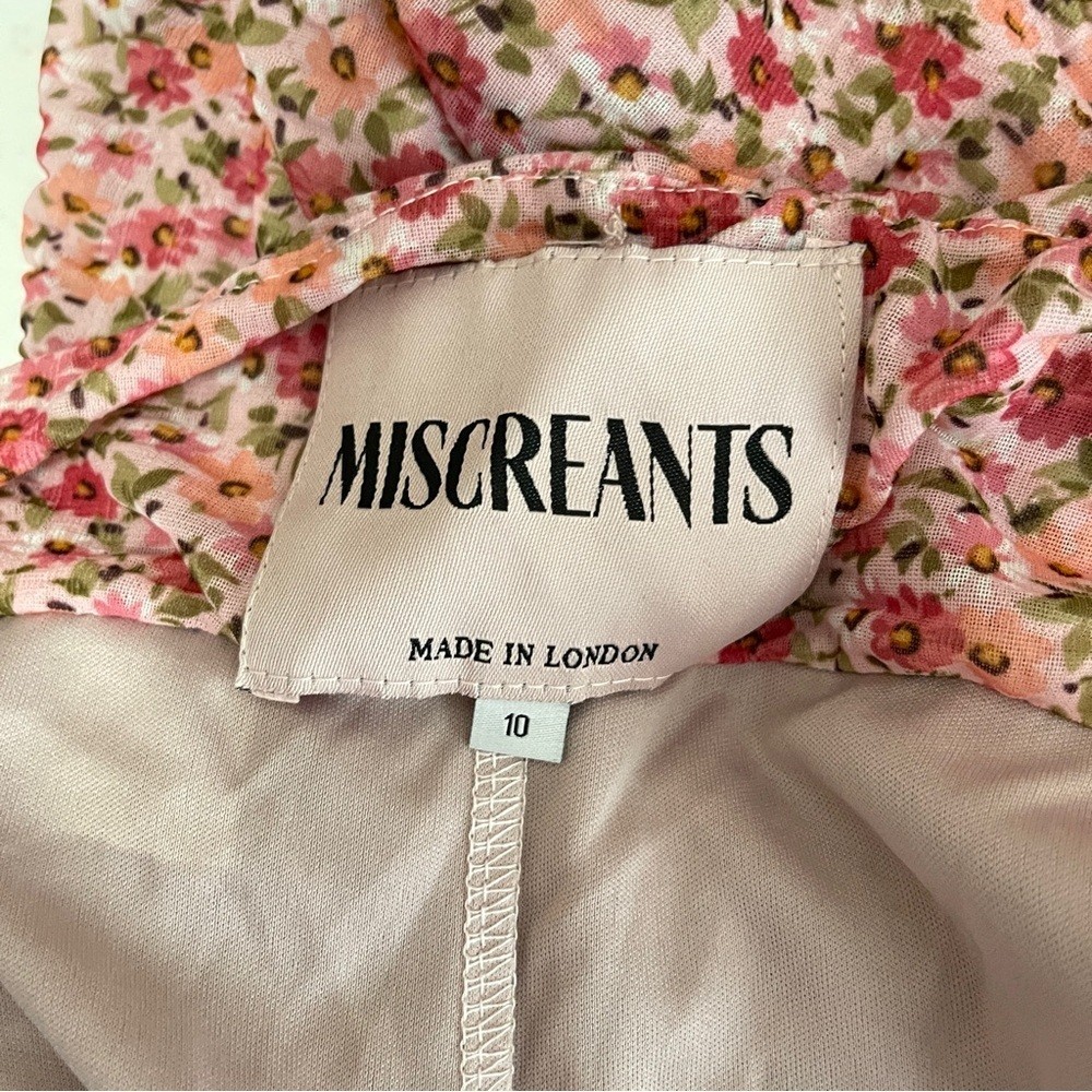 MISCREANTS x REVOLVE Cupid Ruched Mini Dress in Dusty Rose Ditsy Floral