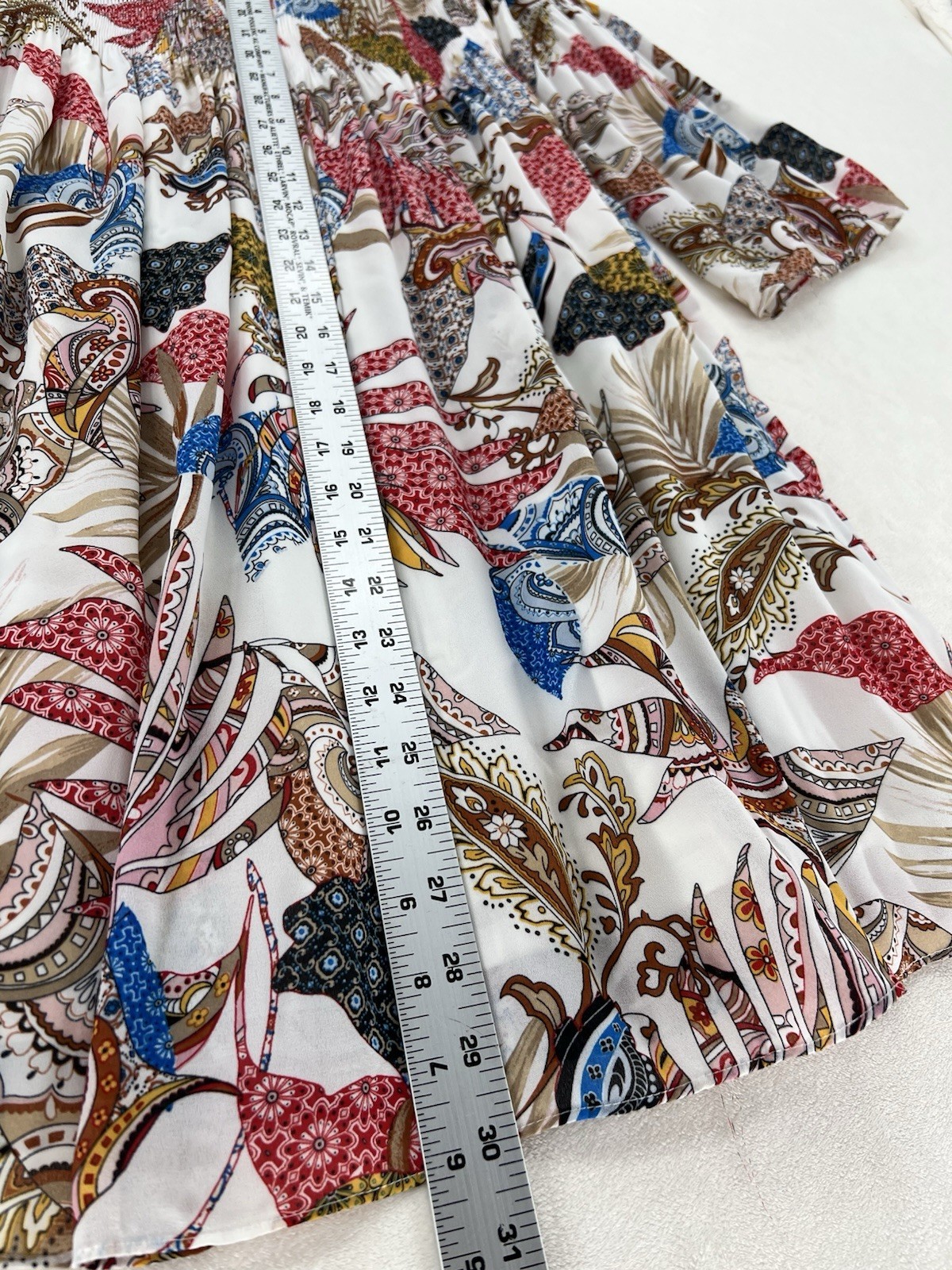 Spense Boho Paisley Peasant Dress Size 6 Bell Sleeve