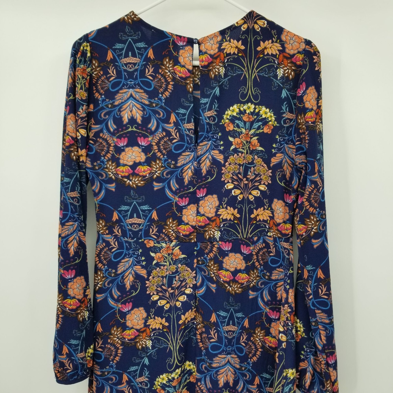 I. Madeline Long Sleeved A Line Midi Length Floral Dress Size Small