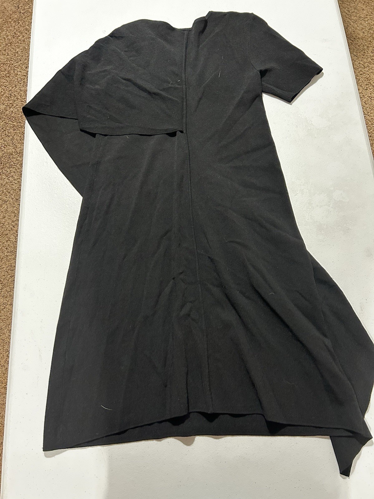 Opening Ceremony Asymmetrical Black Flounce Mini Dress Sz S EUC Quiet Luxe Chic