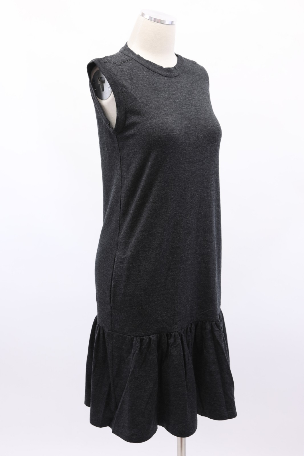 NWT $1775 Brunello Cucinelli Virgin Wool Knit Monili Beaded Pep-Hem Dress M A181