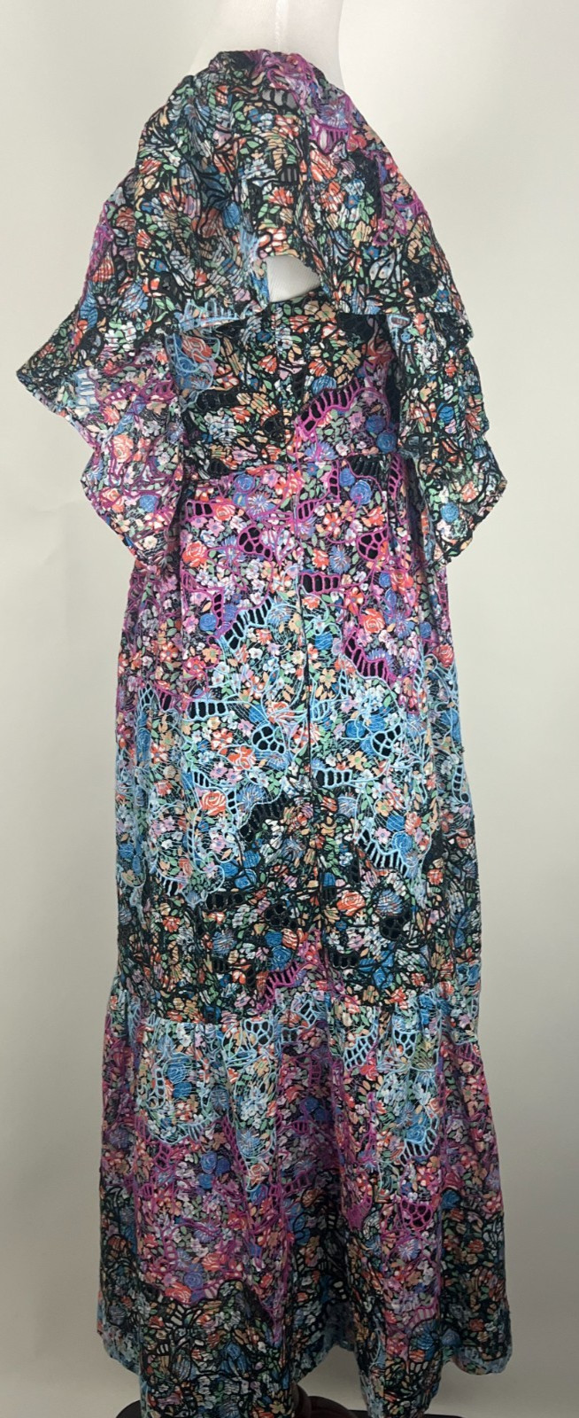 *NWT* ANTHROPOLOGIE Petite ‘Clementina Eyelet Maxi Dress’ (Cotton) – XSP, Black