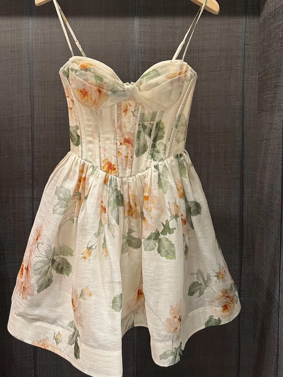 NWT Zimmermann Spring Summer Australia Niche Corset Style Cami Mini Dress