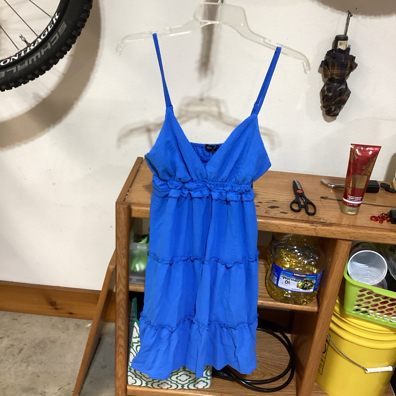 Absolutely Love It Blue Spaghetti Strap Summer Dress Size Medium NWT