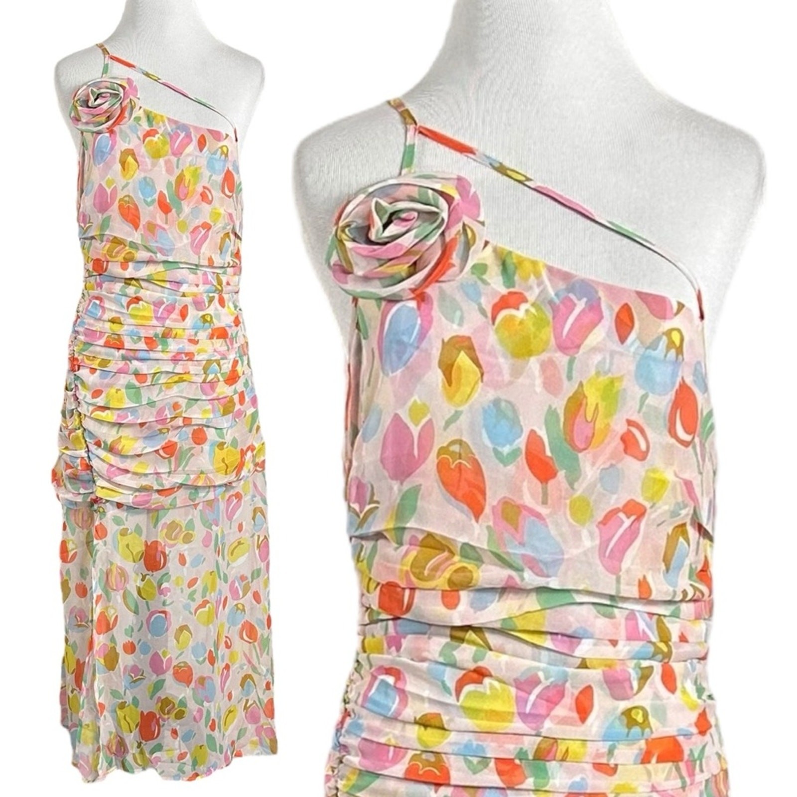 For Love & Lemons Desmona Floral Midi Dress Size Small NWT Dainty Coquette