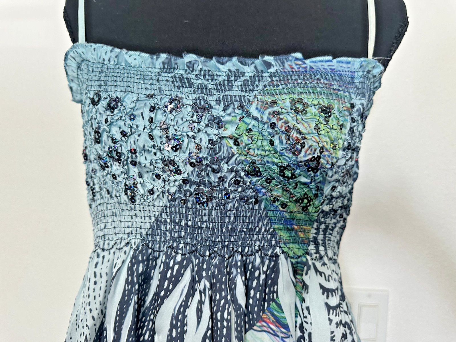 Lapis Multicolor Sleeveless Spaghetti Strap Animal Print A-Line Dress One Size