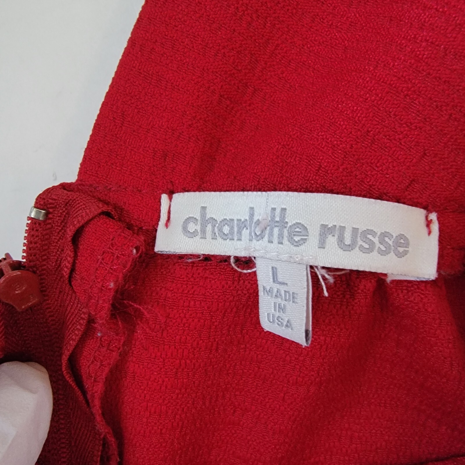 Charlotte Russe One-Shoulder Red Mini Dress Size L