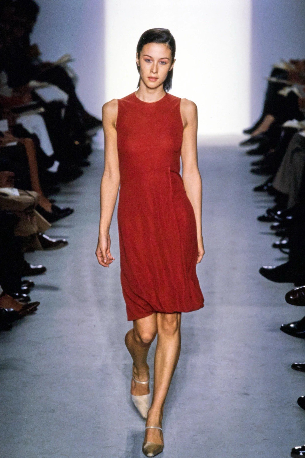 Calvin Klein Collection Fall 1997 Red Jersey Dress 2 Vintage