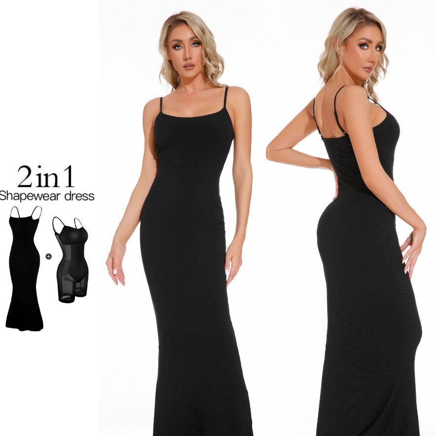 Women’s Shapewear Dress Jumpsuit Tummy Tuck Lift Corset Open Crotch Suspender Ti