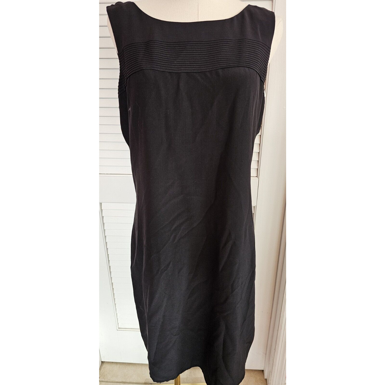 NWT Cynthia Rowley Women’s Black Silk Sleeveless Sheath Dress Tie Back Sz 6