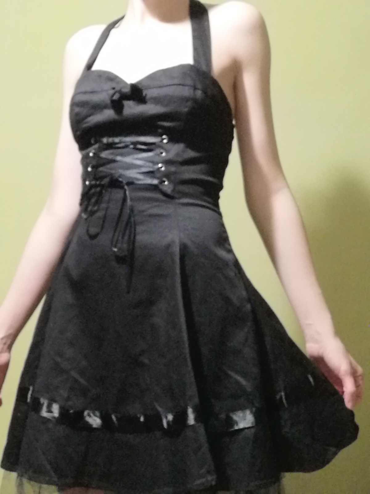 Hearts & roses gothic dress corset size S