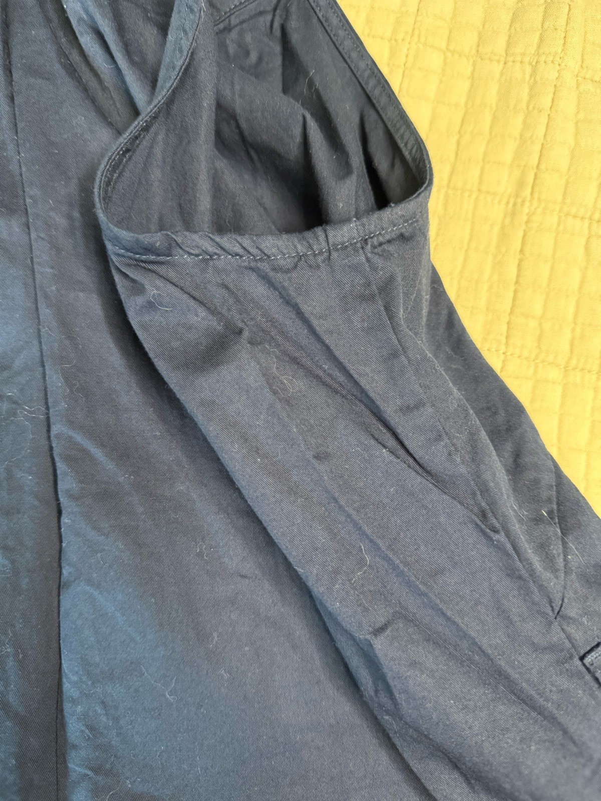 Free Assembly Large Belted Sleeveless Shift Dress Dark Blue Navy No Belt
