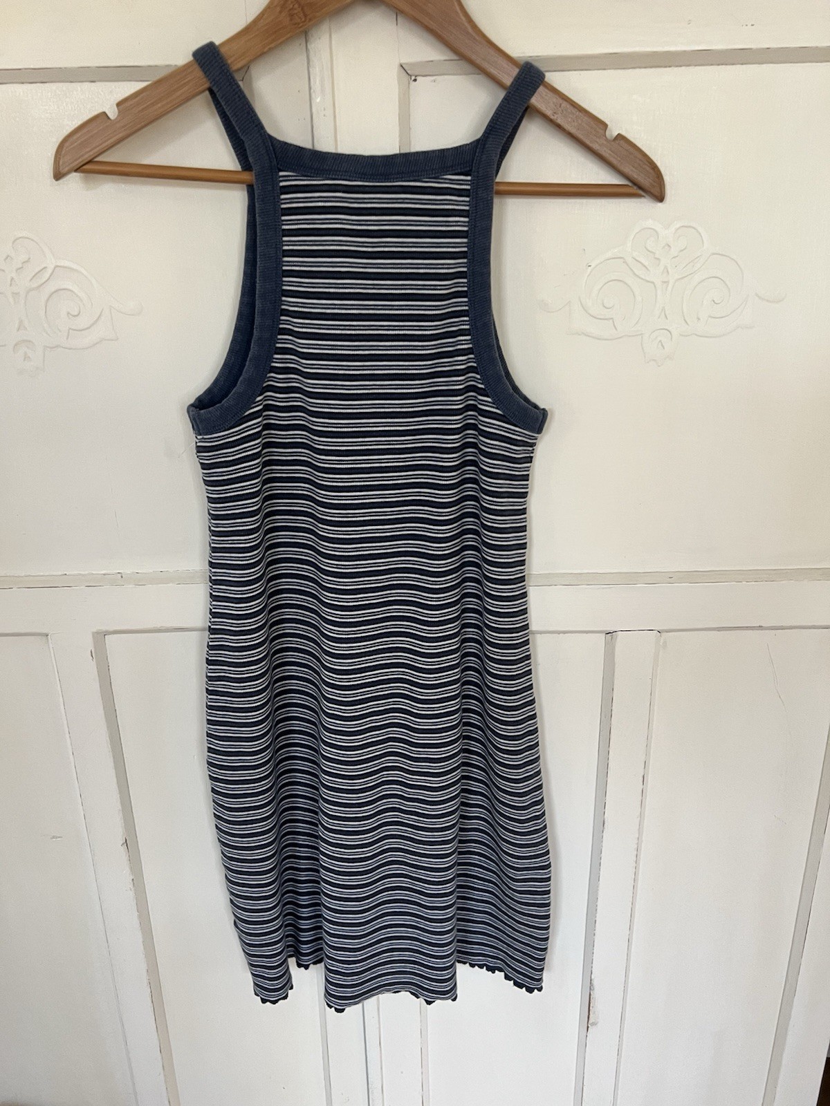 Levi’s DEVON TANK DRESS Blue/White Striped Knit Dress Sleeveless S