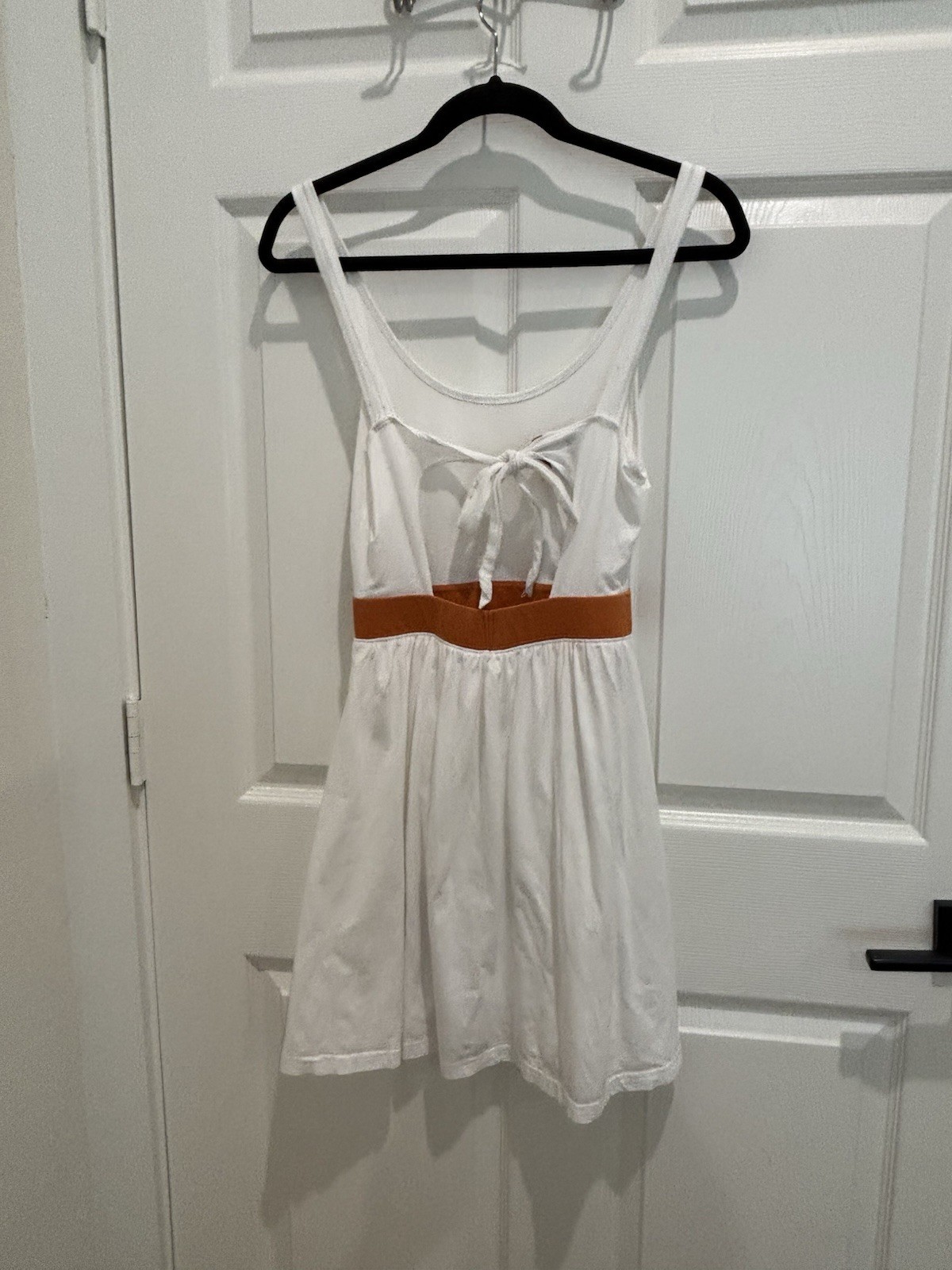 womans UT authentic apparel swize xs white dress with longhorn logo